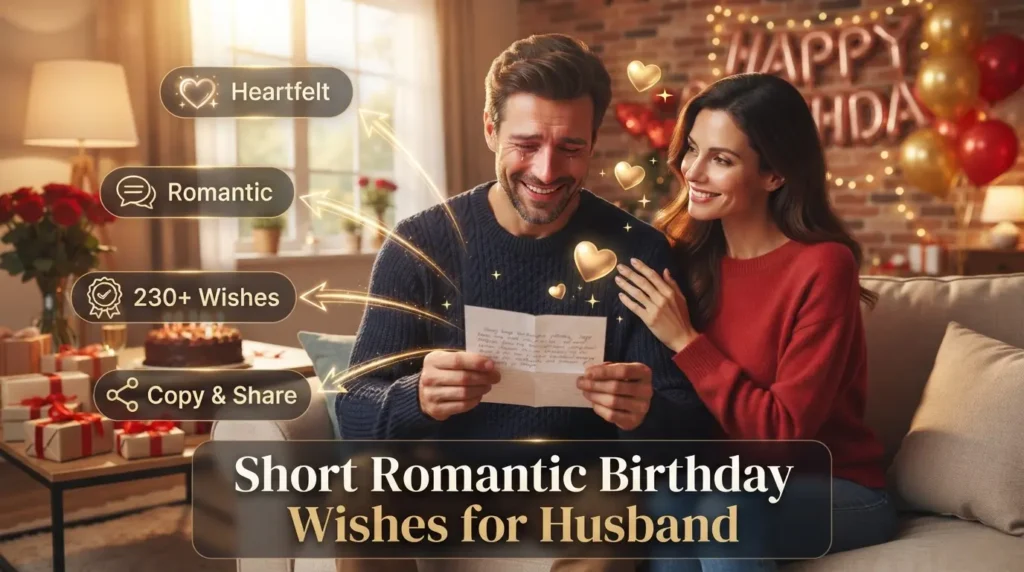 Short Romantic Birthday Wishes for Husband