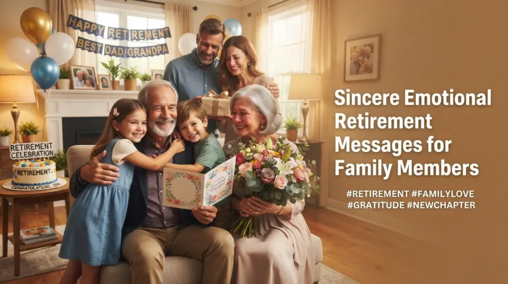 Sincere Emotional Retirement Messages for Family Members