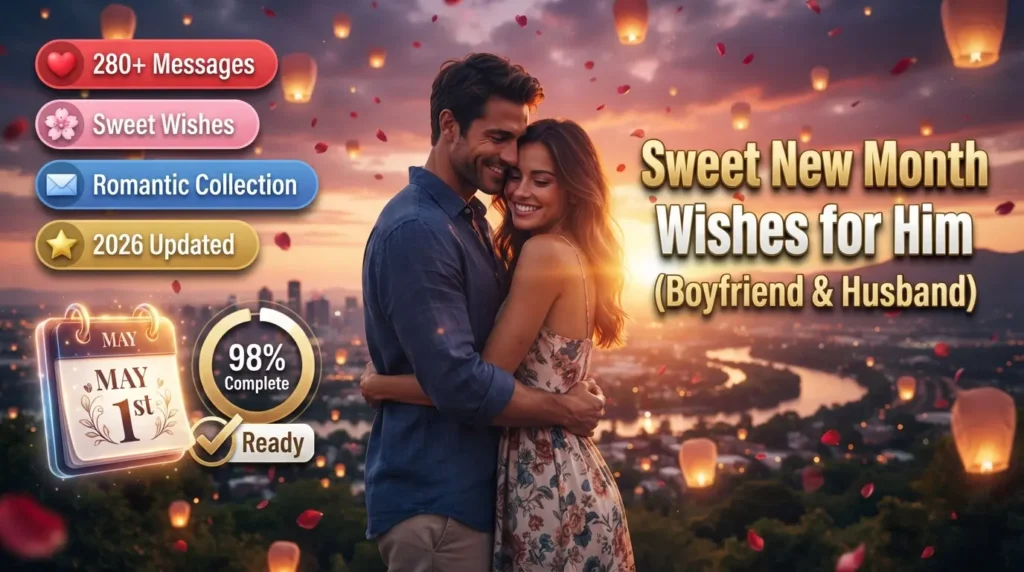 Sweet New Month Wishes for Him (Boyfriend & Husband)
