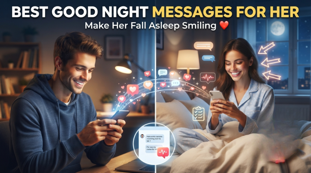 Sweet Romantic Good Night Messages for Her