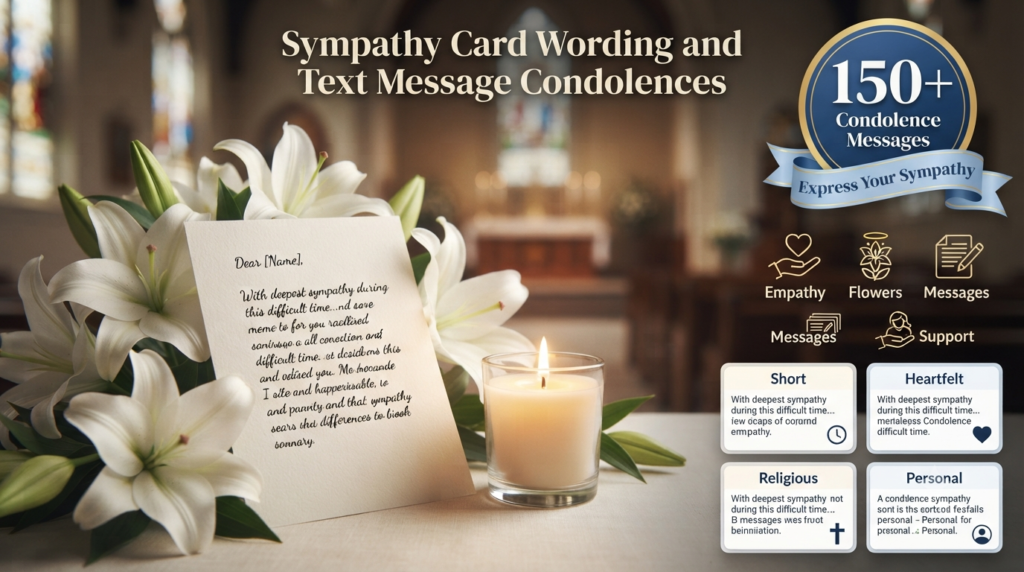 Sympathy Card Wording and Text Message Condolences