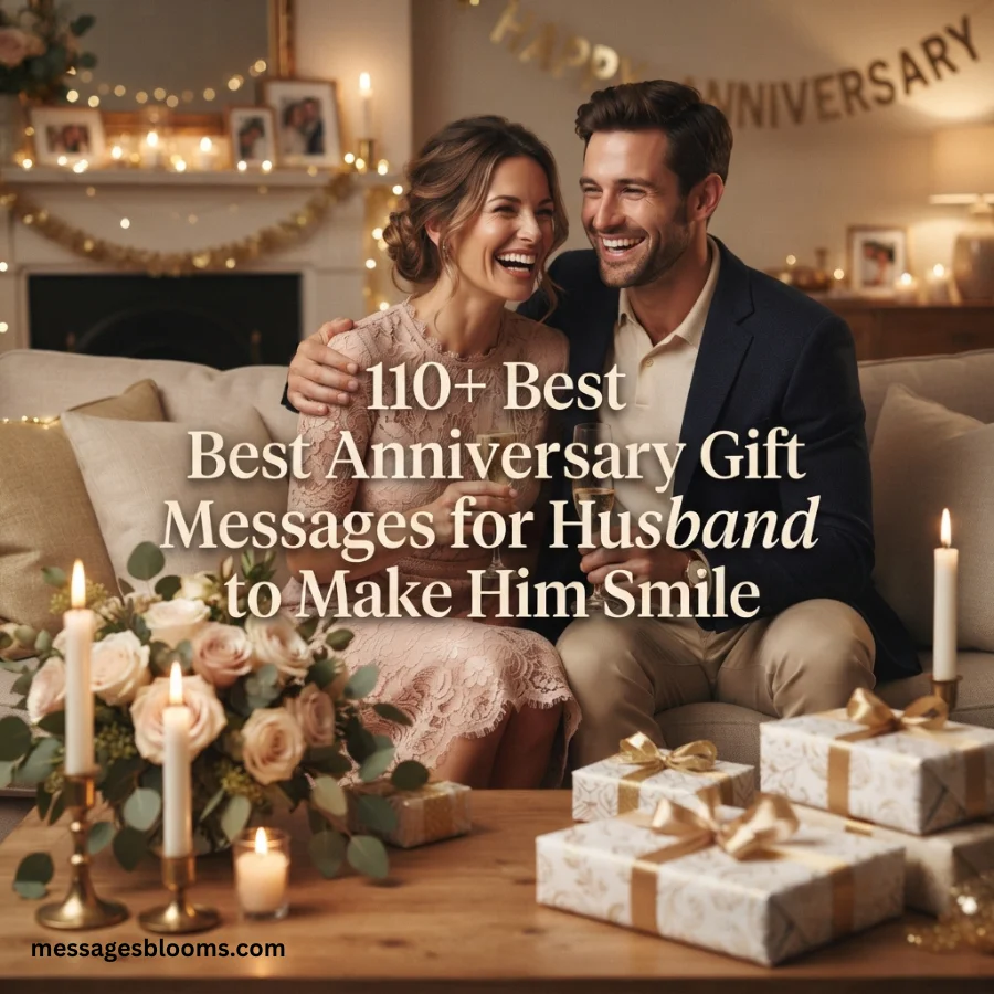 110+ Best Anniversary Gift Messages for Husband to Make Him Smile