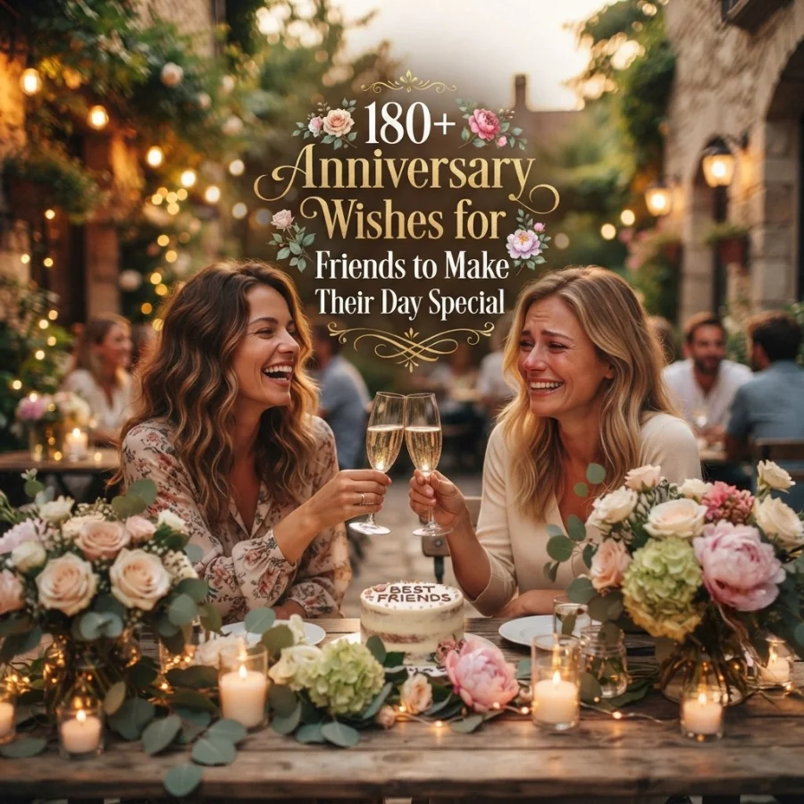 180+ Anniversary Wishes for Friends to Make Their Day Special