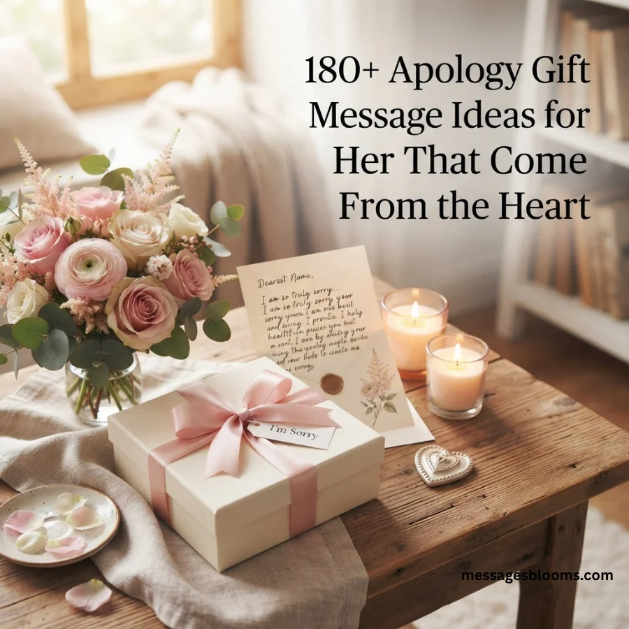 180+ Apology Gift Message Ideas for Her That Come From the Heart