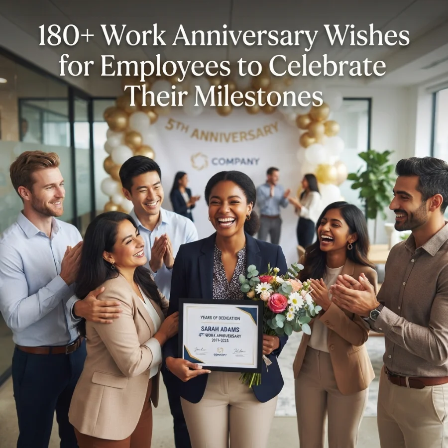 180+ Work Anniversary Wishes for Employees to Celebrate Their Milestones