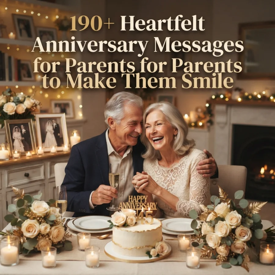 190+ Heartfelt Anniversary Messages for Parents to Make Them Smile 190+ Heartfelt Anniversary Messages for Parents to Make Them Smile