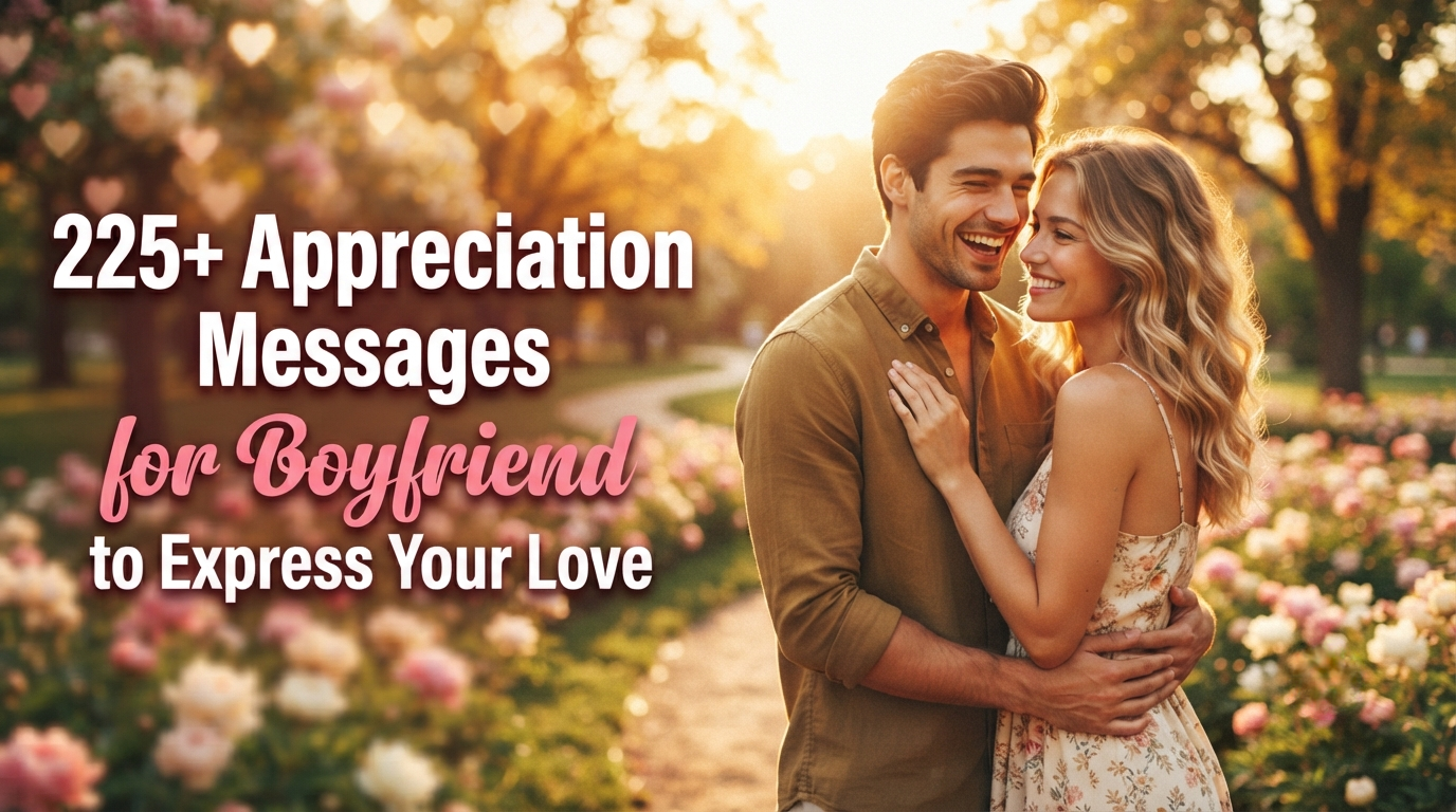 225+ Appreciation Messages for Boyfriend to Express Your Love