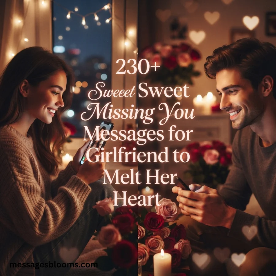 230+ Sweet Missing You Messages for Girlfriend to Melt Her Heart