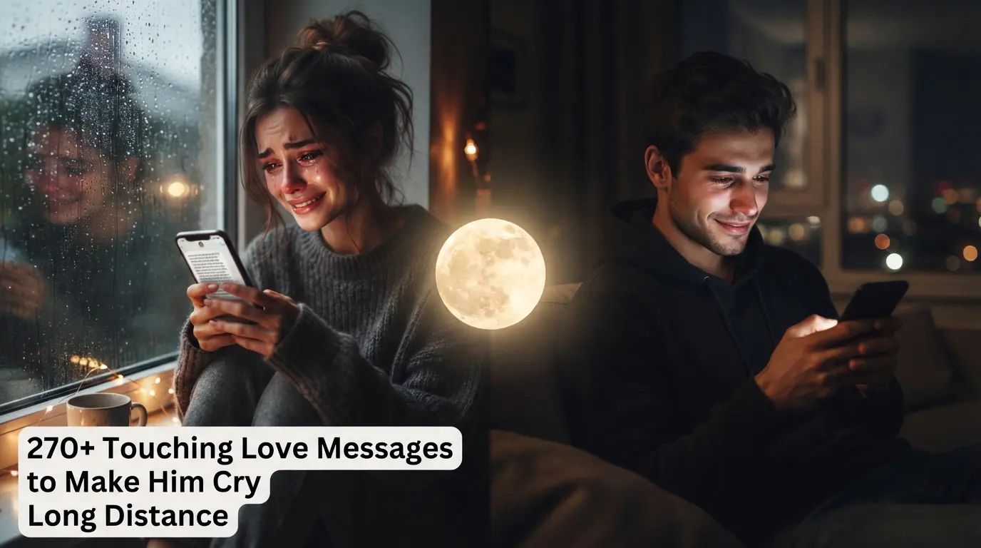 270+ Touching Love Messages to Make Him Cry Long Distance