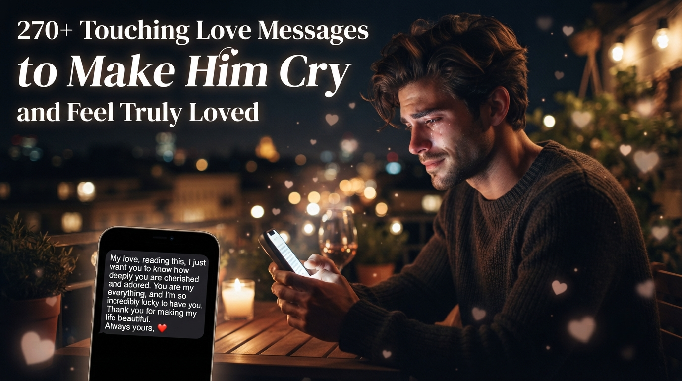 270+ Touching Love Messages to Make Him Cry and Feel Truly Loved