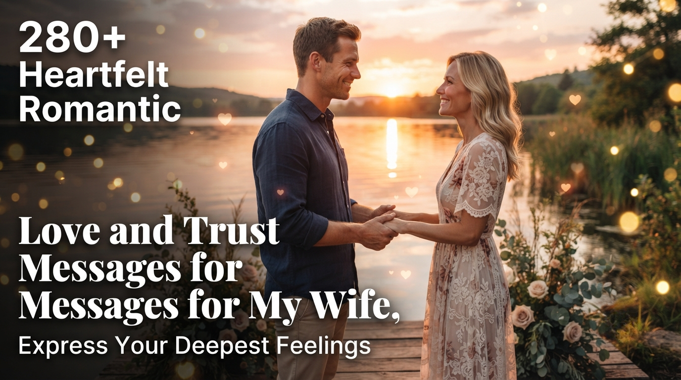 280+ Heartfelt Romantic Love and Trust Messages for My Wife, Express Your Deepest Feelings