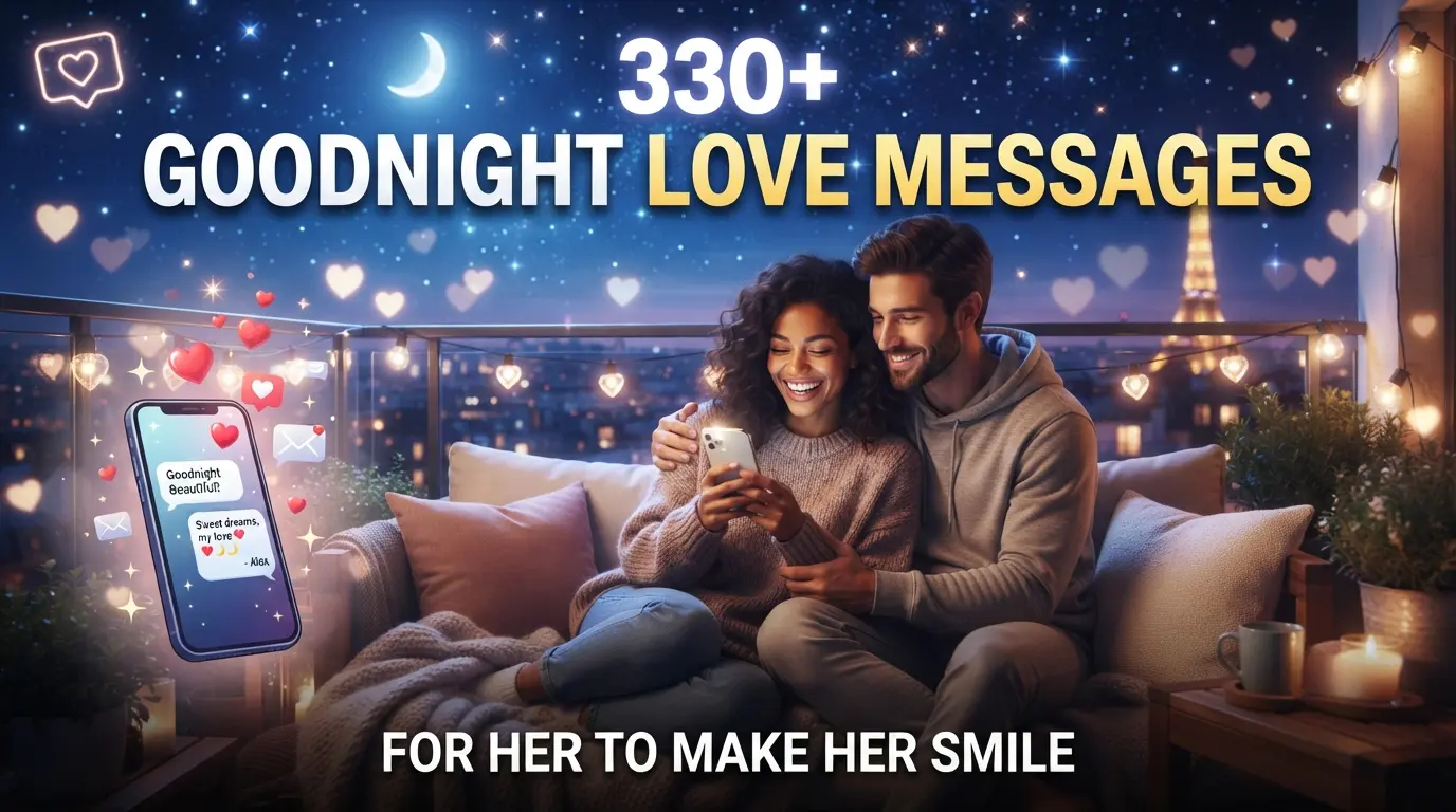 330+ Goodnight Love Messages for Her to Make Her Smile