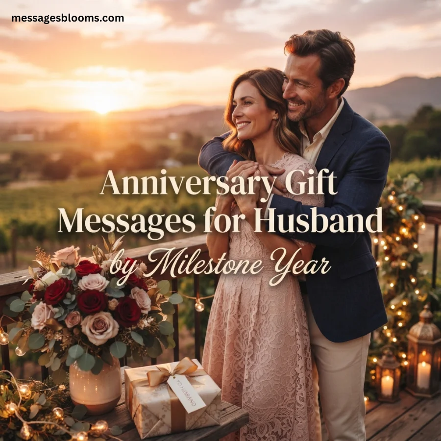 Anniversary Gift Messages for Husband by Milestone Year