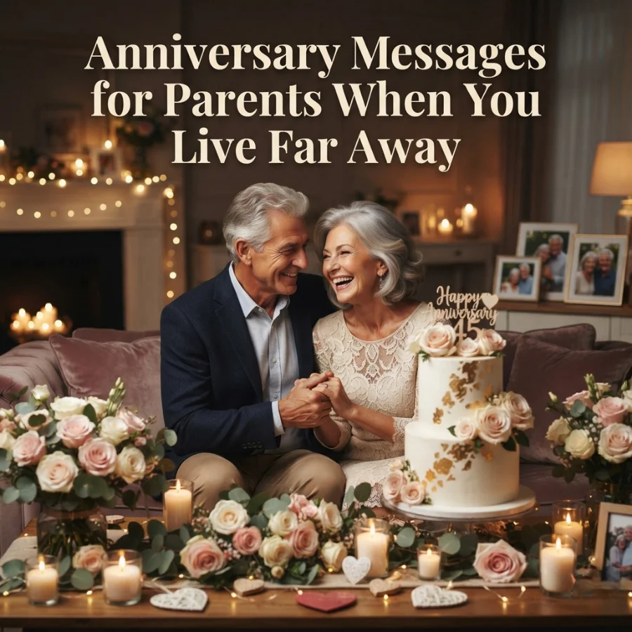 Anniversary Messages for Parents When You Live Far Away