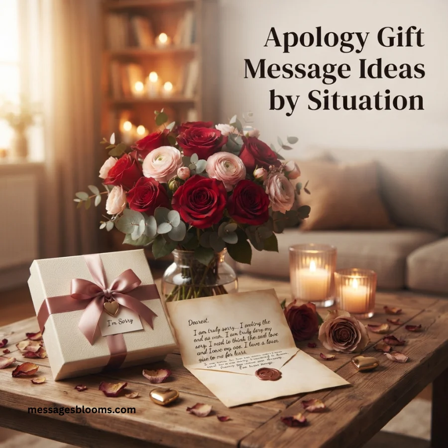Apology Gift Message Ideas by Situation