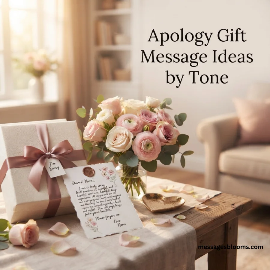Apology Gift Message Ideas by Tone