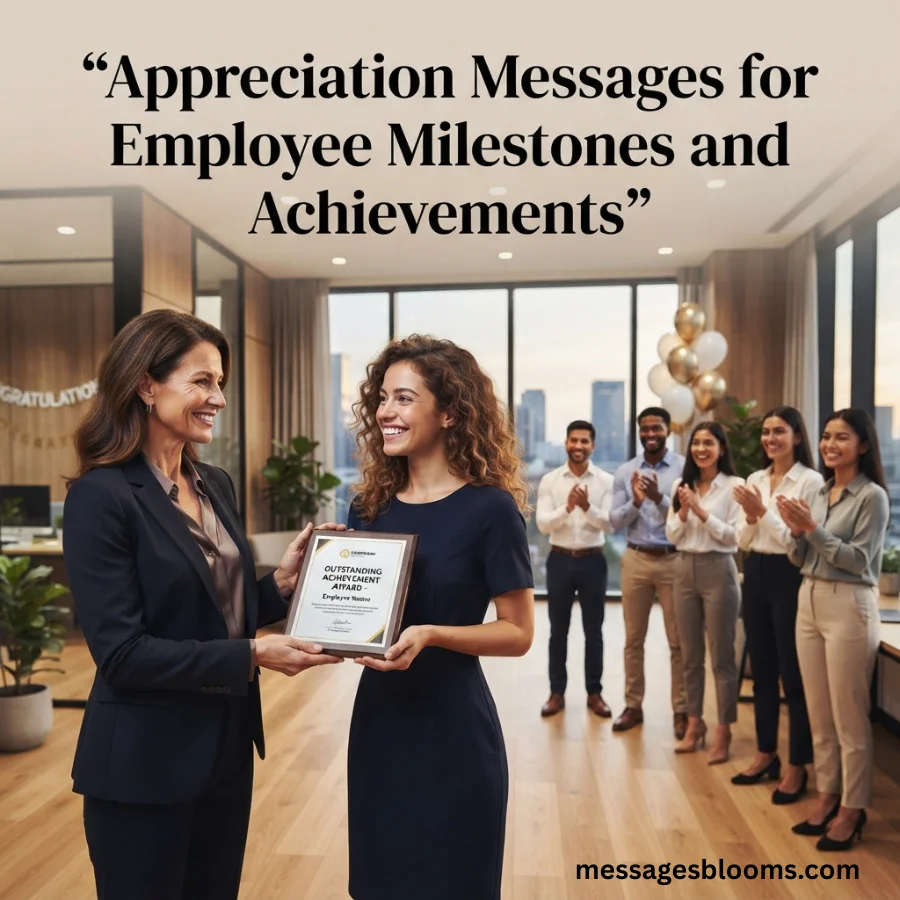 Appreciation Messages for Employee Milestones and Achievements