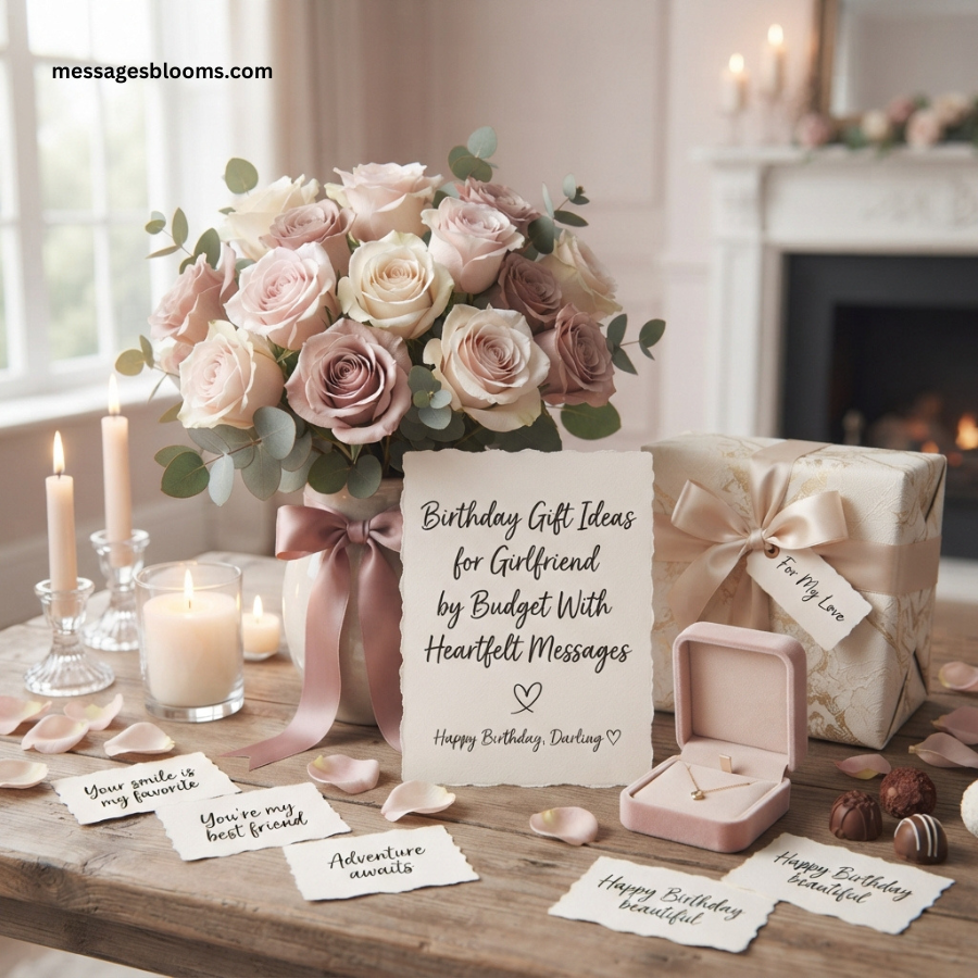 Birthday Gift Ideas for Girlfriend by Budget With Heartfelt Messages