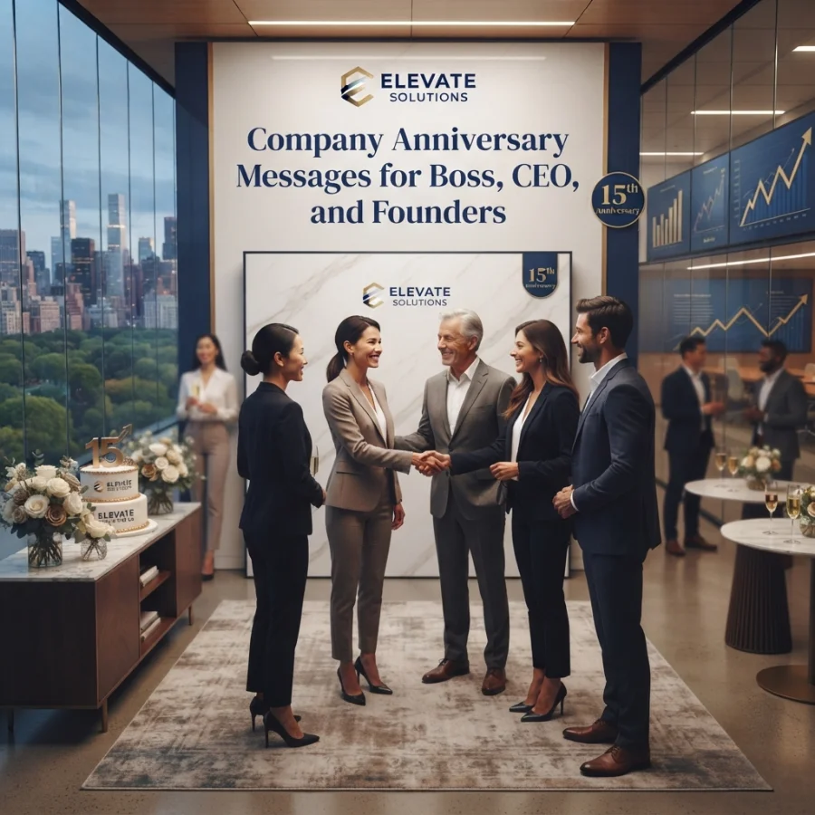 Company Anniversary Messages for Boss, CEO, and Founders