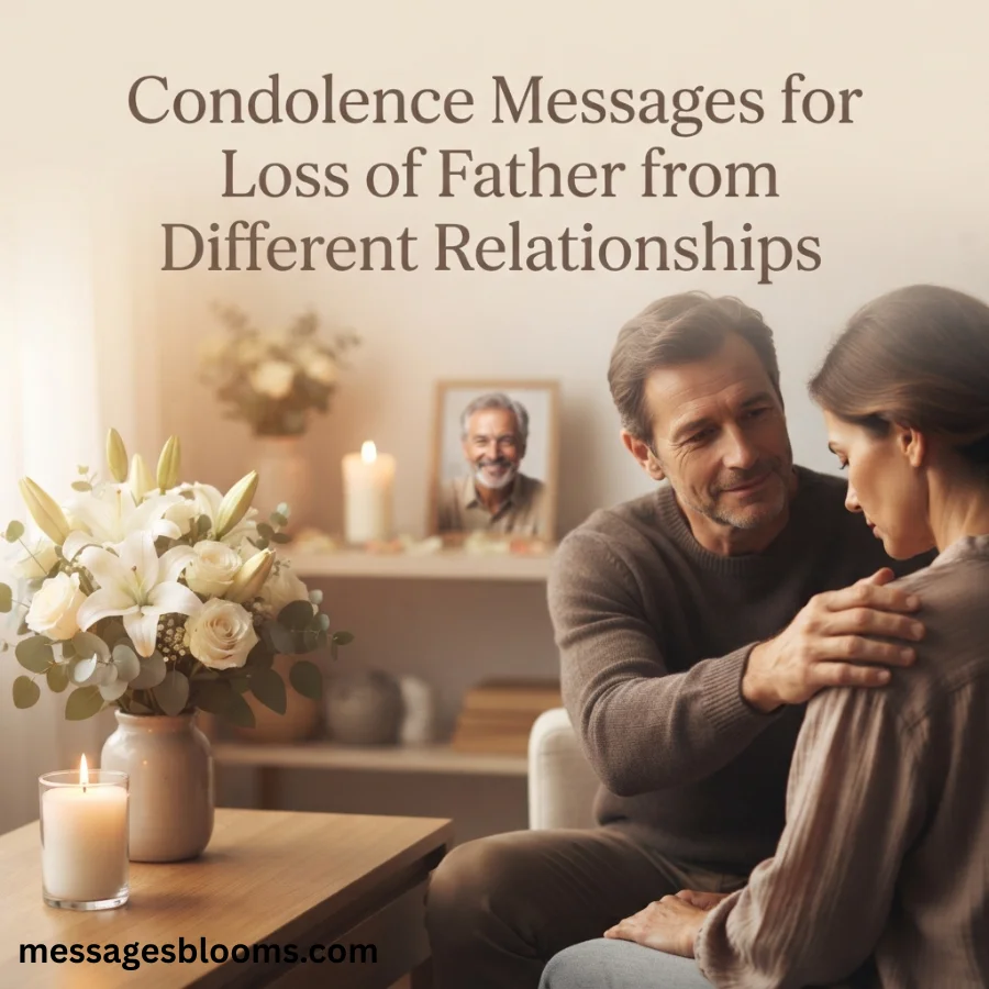 Condolence Messages for Loss of Father from Different Relationships