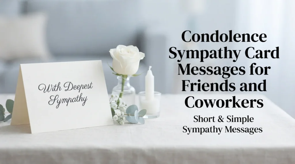 Condolence Sympathy Card Messages for Friends and Coworkers