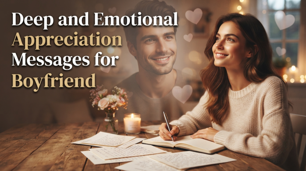 Deep and Emotional Appreciation Messages for Boyfriend