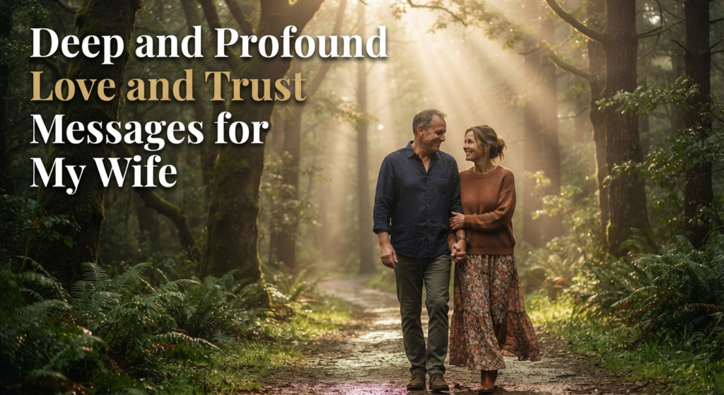 Deep and Profound Love and Trust Messages for My Wife