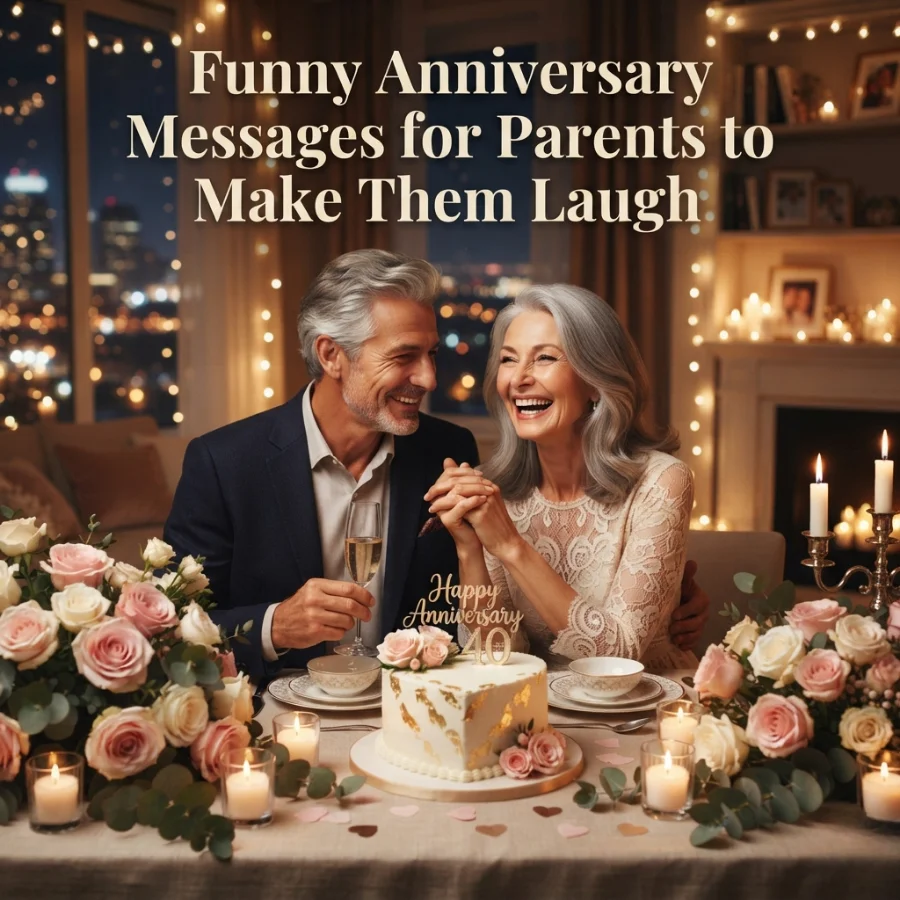 Funny Anniversary Messages for Parents to Make Them Laugh