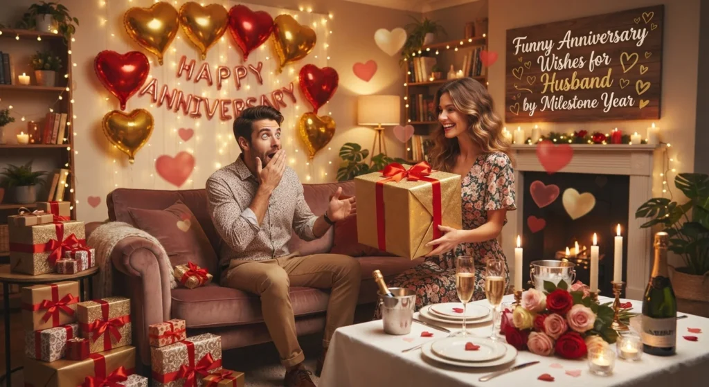 Funny Anniversary Wishes for Husband by Milestone Year