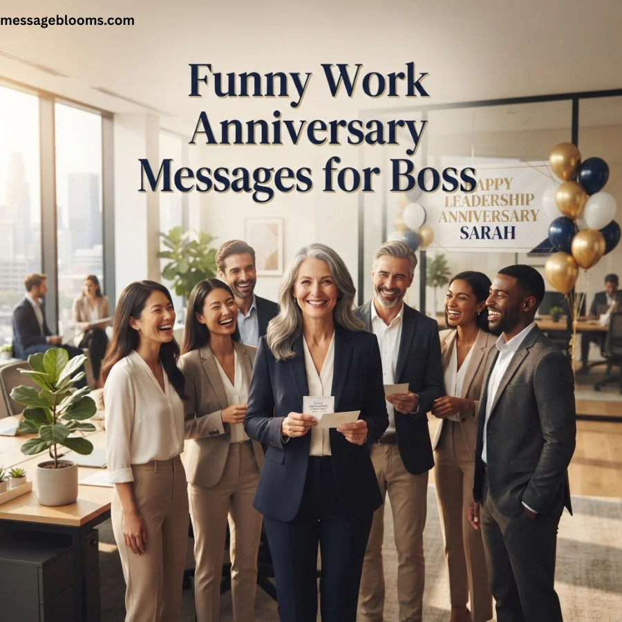Funny Work Anniversary Messages for Boss