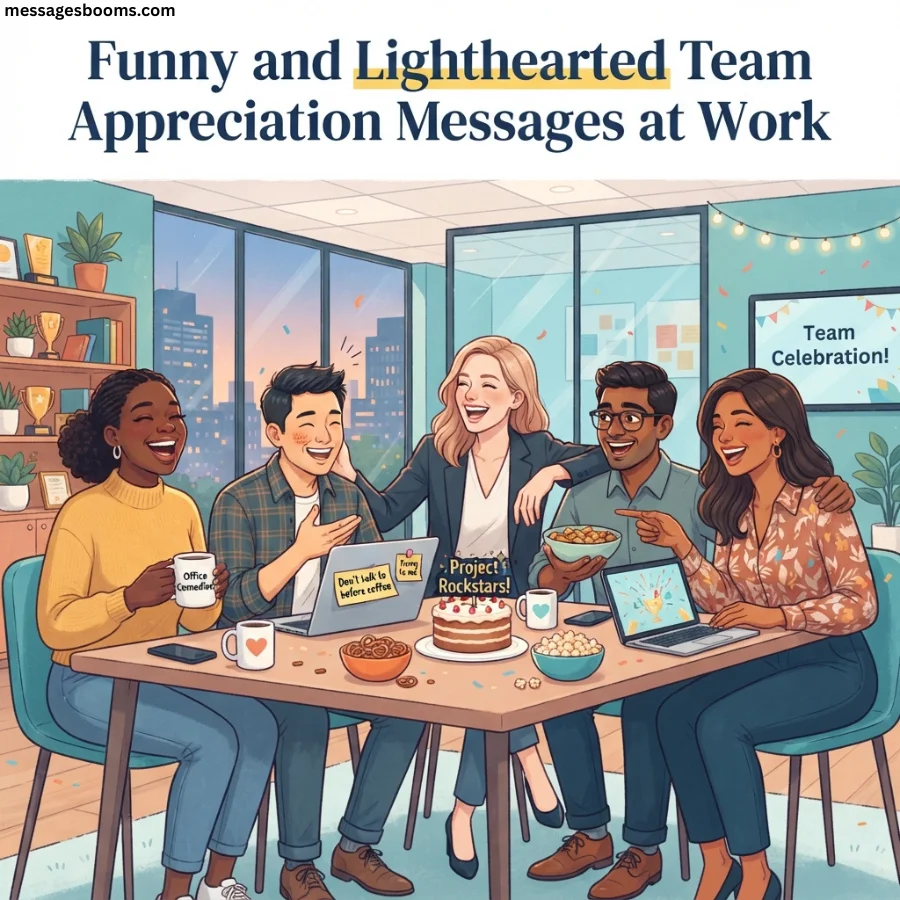 Funny and Lighthearted Team Appreciation Messages at Work