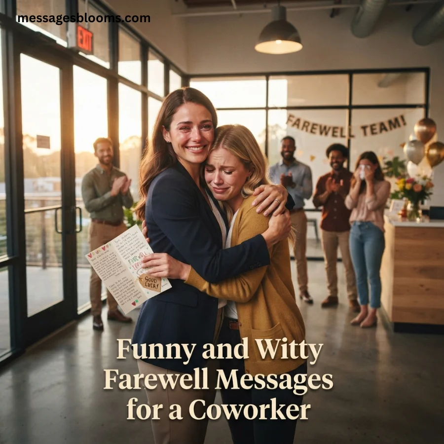 Funny and Witty Farewell Messages for a Coworker