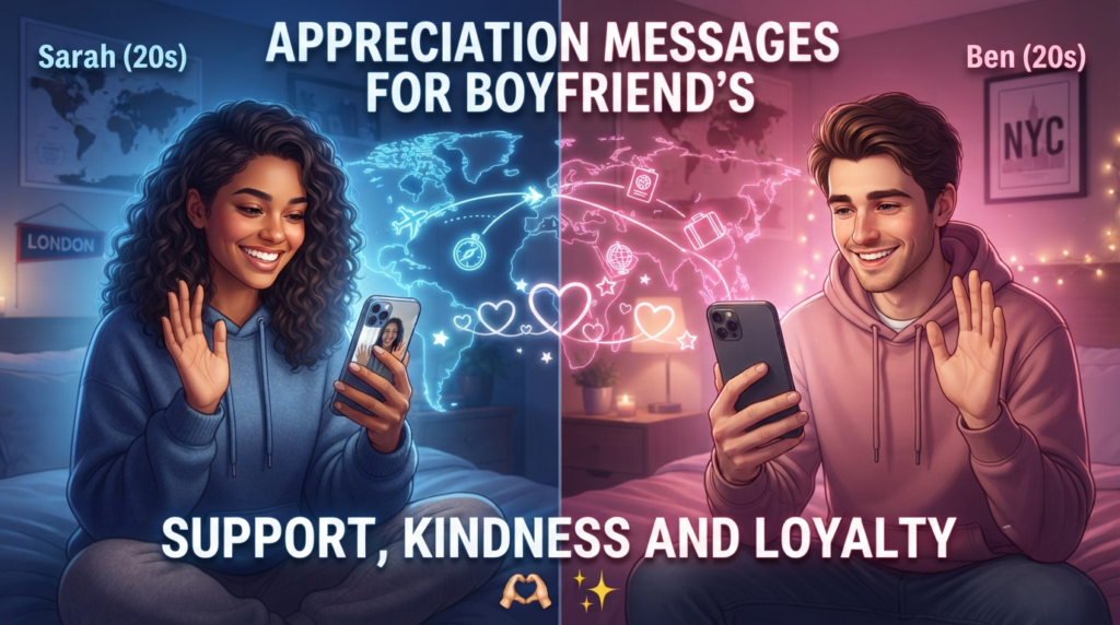 Appreciation Messages for Boyfriend's Support, Kindness and Loyalty