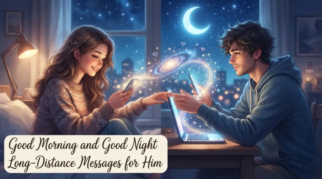 Good Morning and Good Night Long-Distance Messages for Him