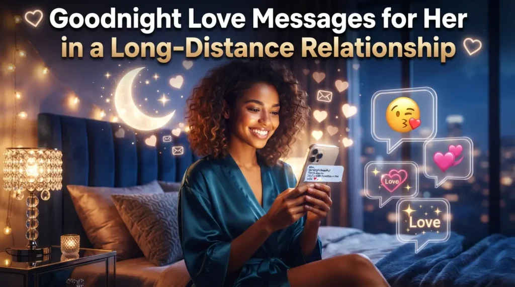 Goodnight Love Messages for Her in a Long-Distance Relationship