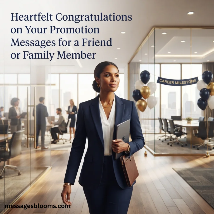 Heartfelt Congratulations on Your Promotion Messages for a Friend or Family Member