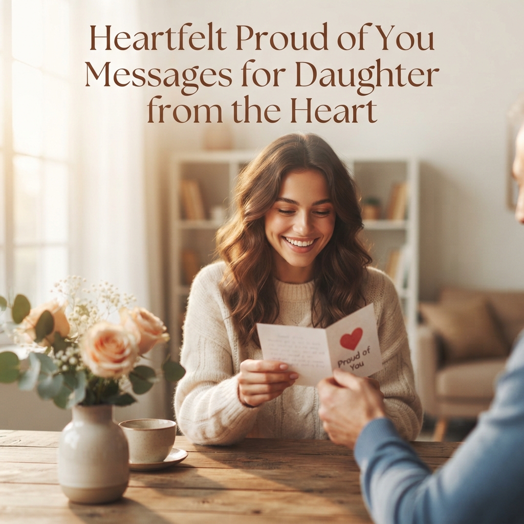 Heartfelt Proud of You Messages for Daughter from the Heart
