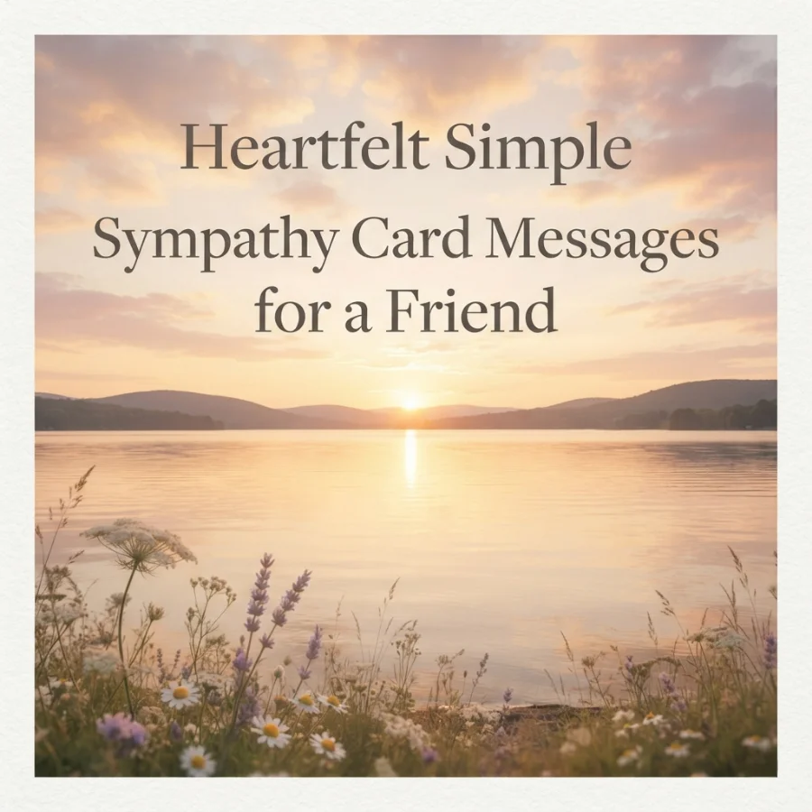 Heartfelt Simple Sympathy Card Messages for a Friend