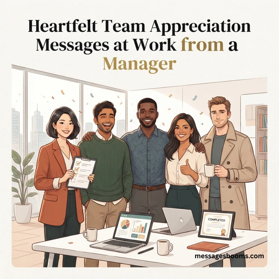 Heartfelt Team Appreciation Messages at Work from a Manager