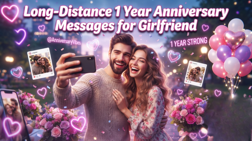 Long-Distance 1 Year Anniversary Messages for Girlfriend