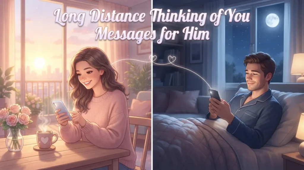 Long Distance Thinking of You Messages for Him