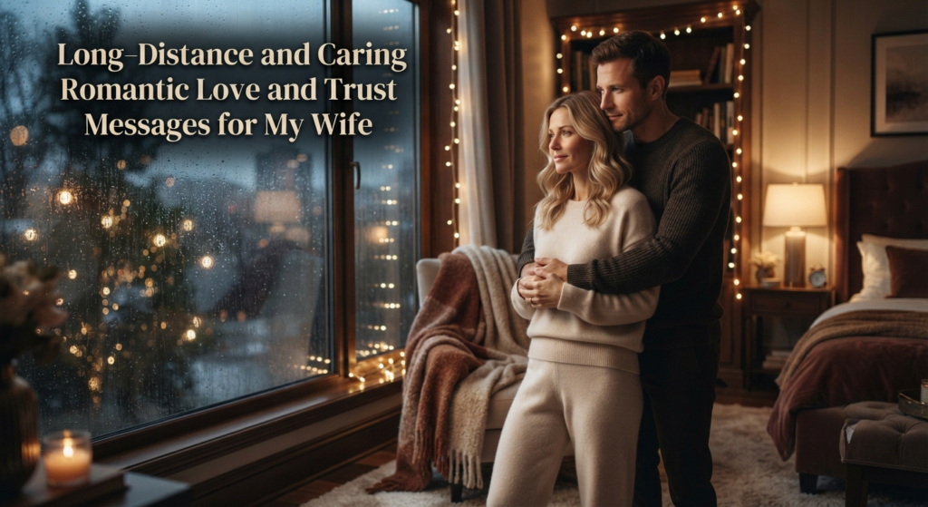 Long-Distance and Caring Romantic Love and Trust Messages for My Wife