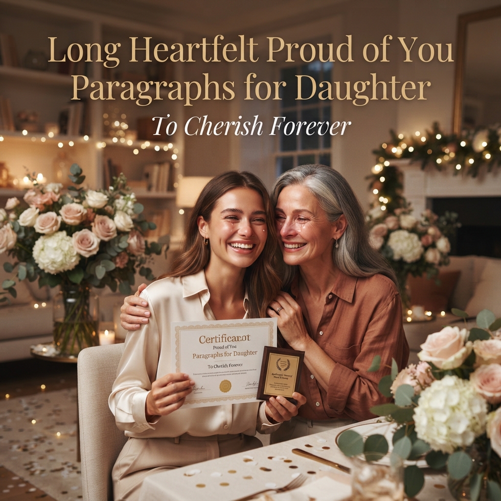 Long Heartfelt Proud of You Paragraphs for Daughter