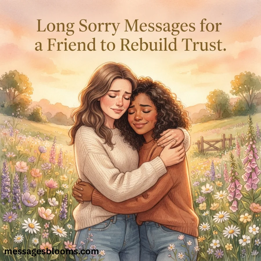 Long Sorry Messages for a Friend to Rebuild Trust