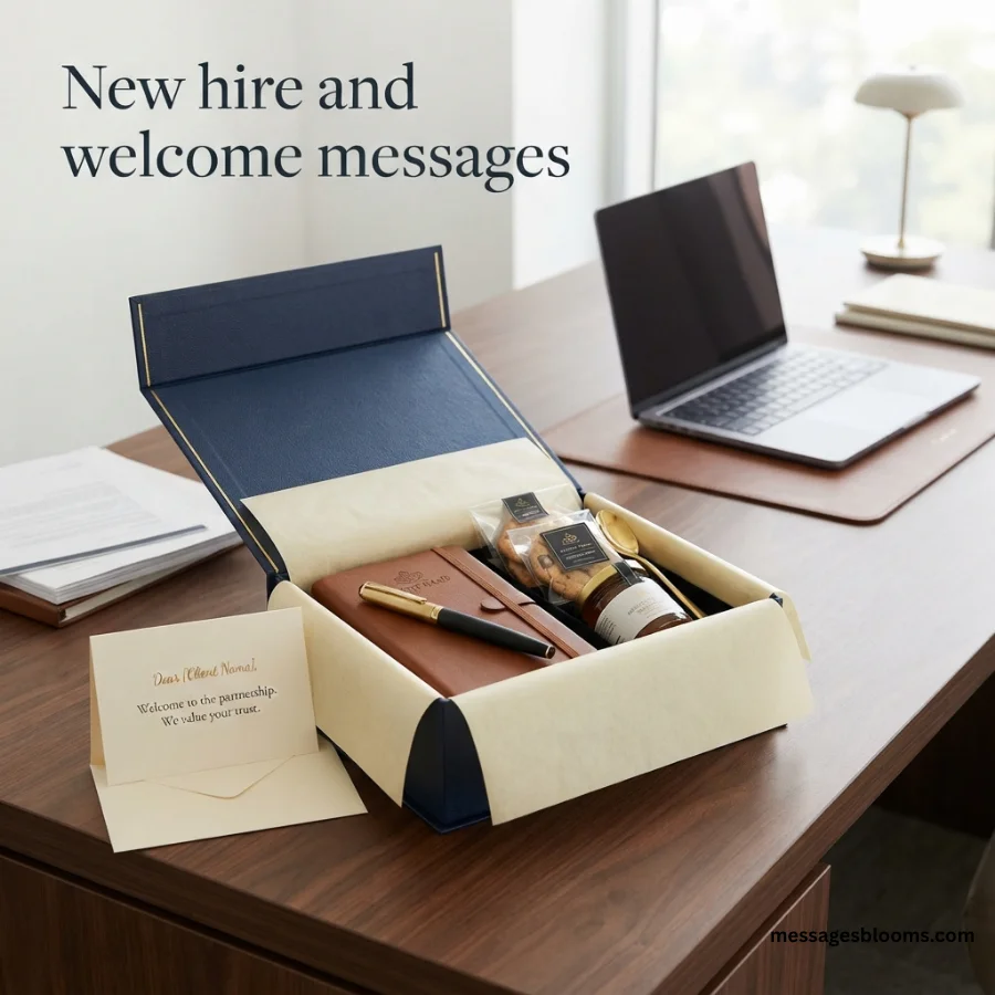 New hire and welcome messages