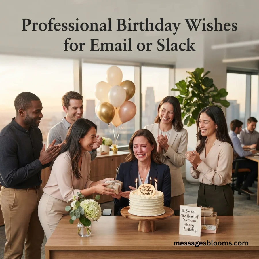 Professional Birthday Wishes for Email or Slack