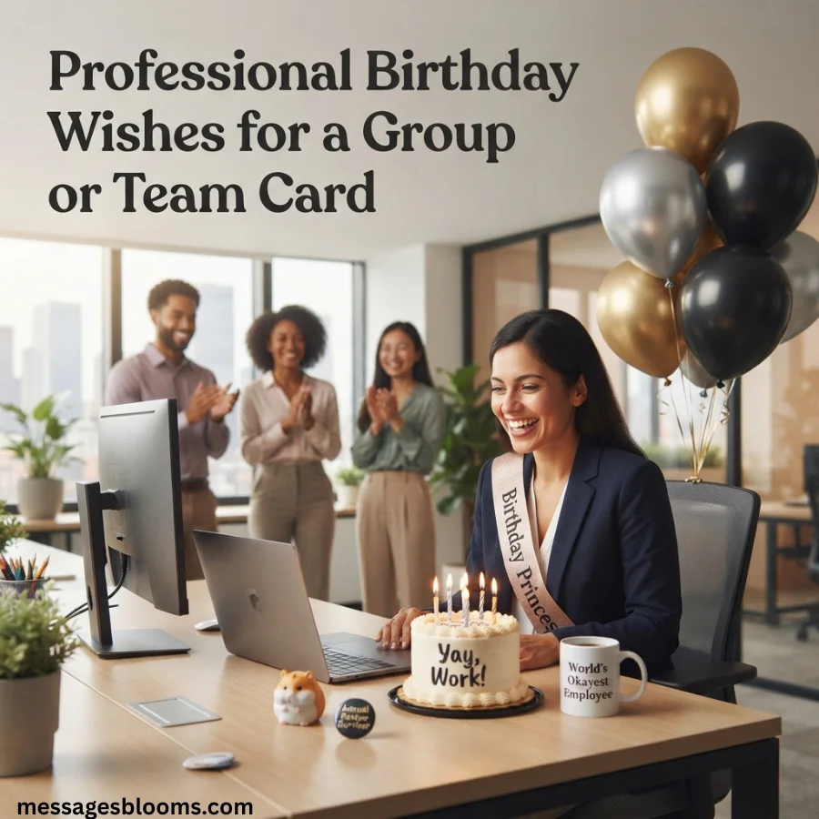 Professional Birthday Wishes for a Group or Team Card