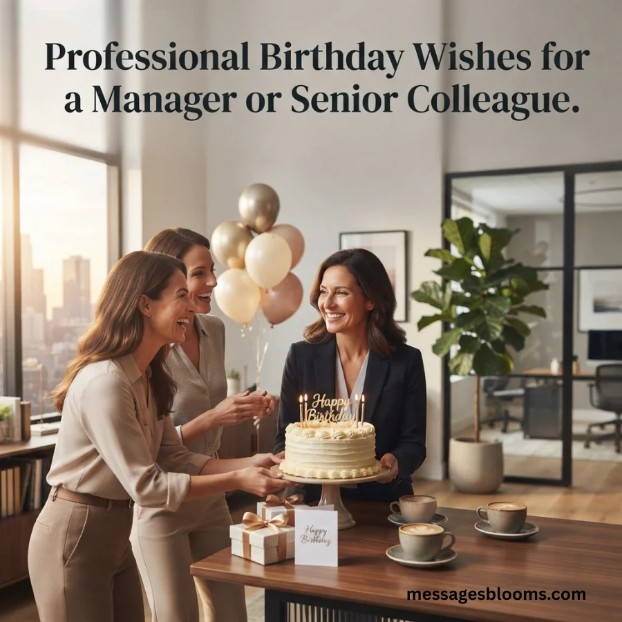 Professional Birthday Wishes for a Manager or Senior Colleague