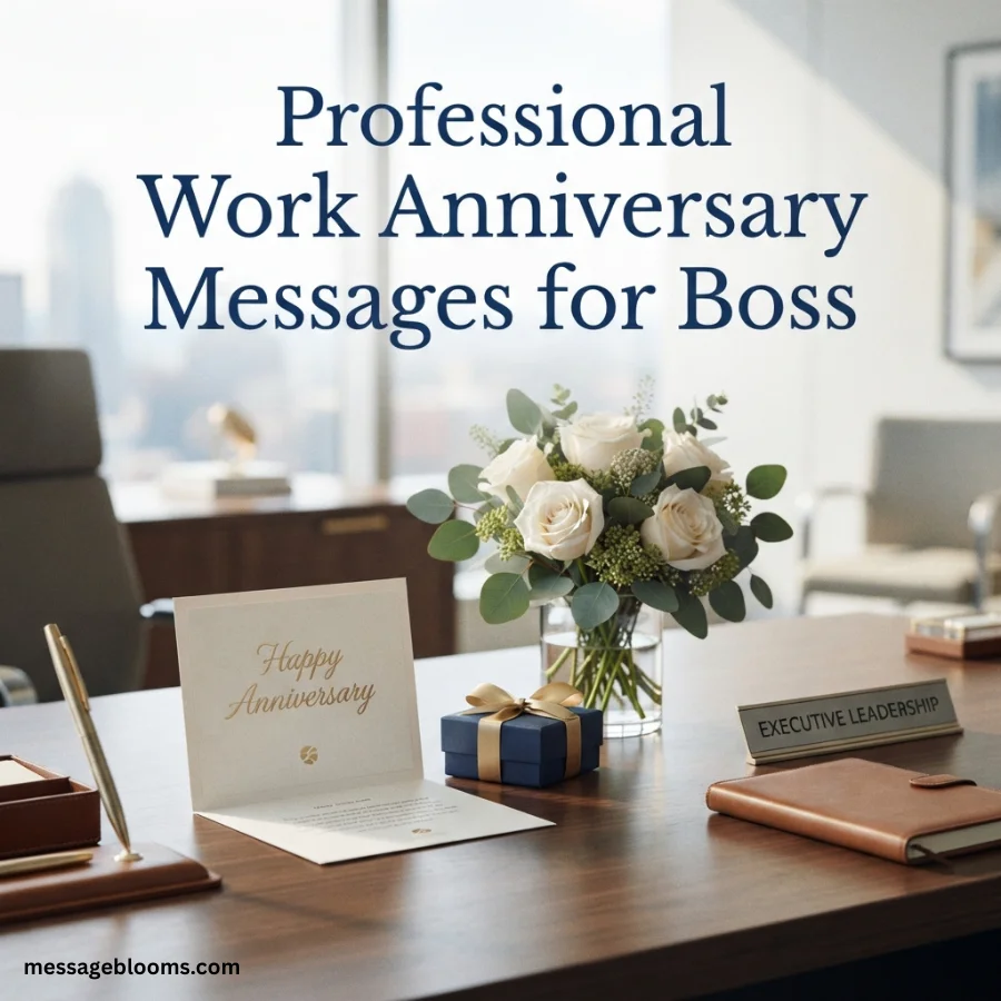 Professional Work Anniversary Messages for Boss