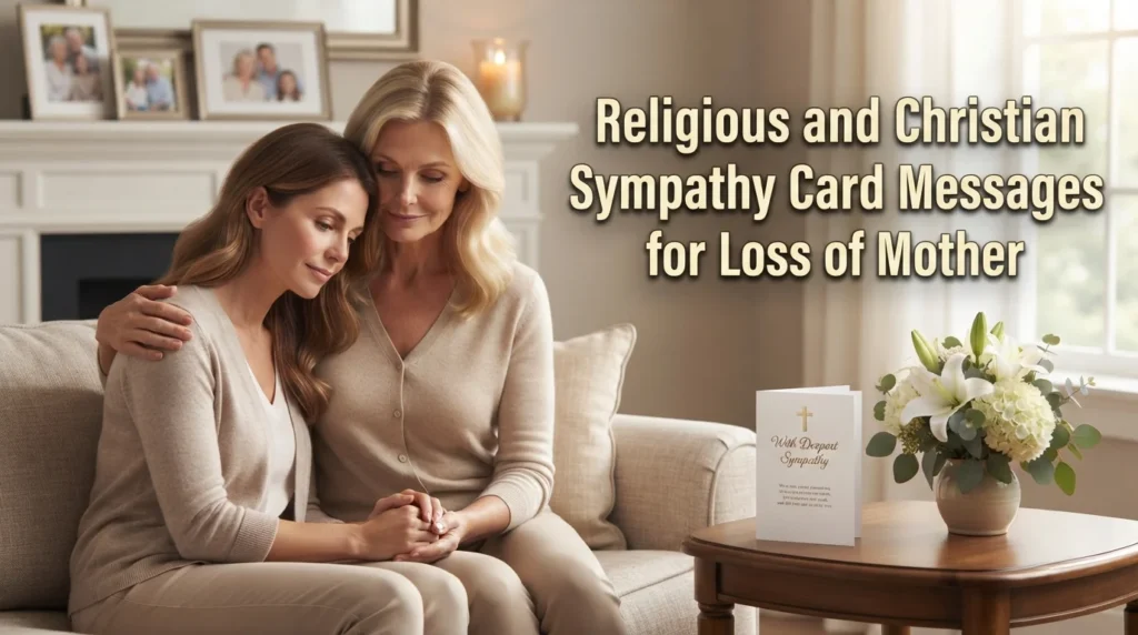 Religious and Christian Sympathy Card Messages for Loss of Mother